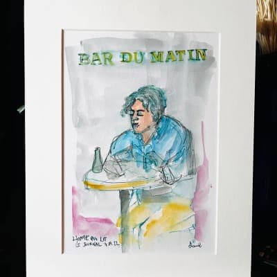 Homme Qui Lit Le Journal